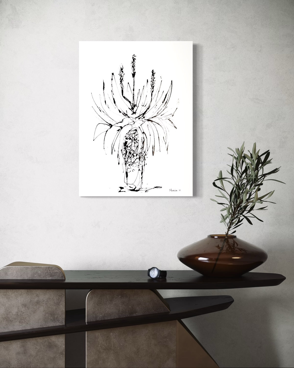 Cape Aloe on Canvas