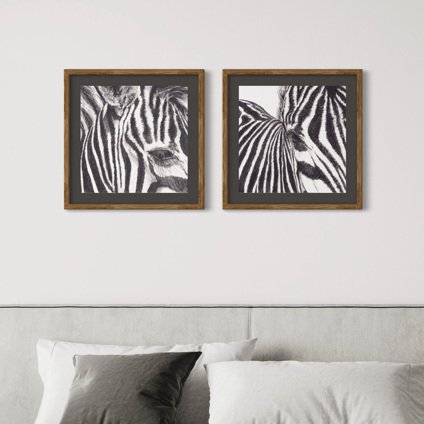 Limited Print of Charcoal Zebra's set