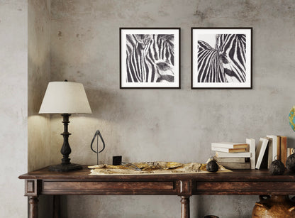 Limited Print of Charcoal Zebra's set